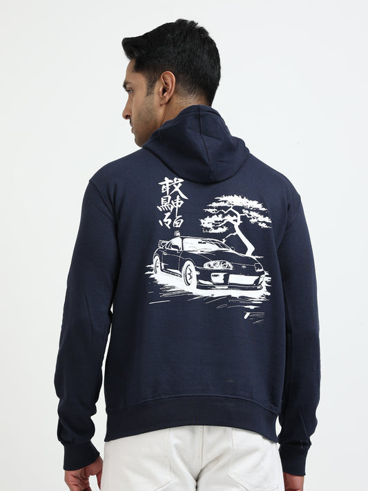 Navy Blue Hoodie Bio Wash Fleece