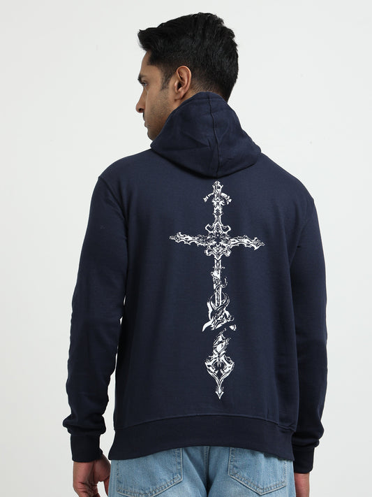 Navy Blue Hoodie Bio Wash Fleece