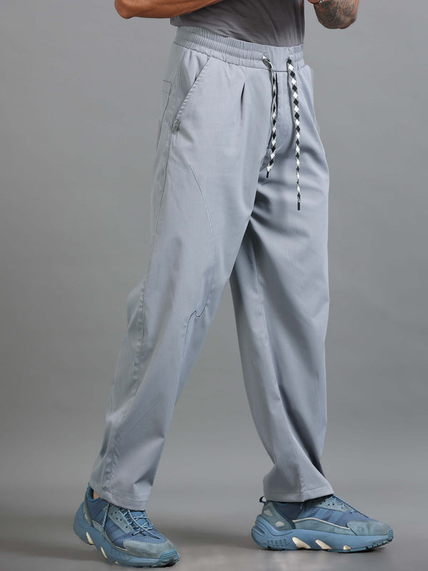 Flowstate Relaxed Trouser In Light Grey
