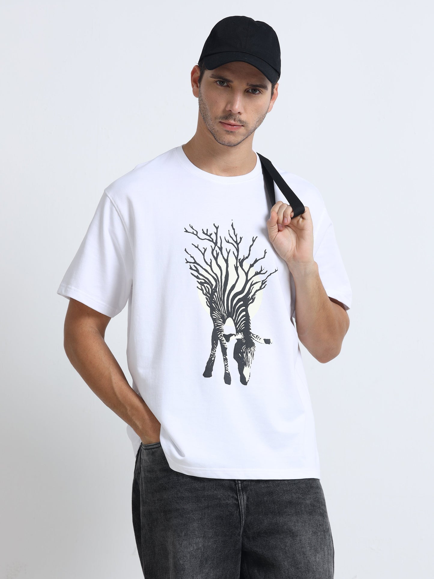 White Oversized Bio Wash Terry