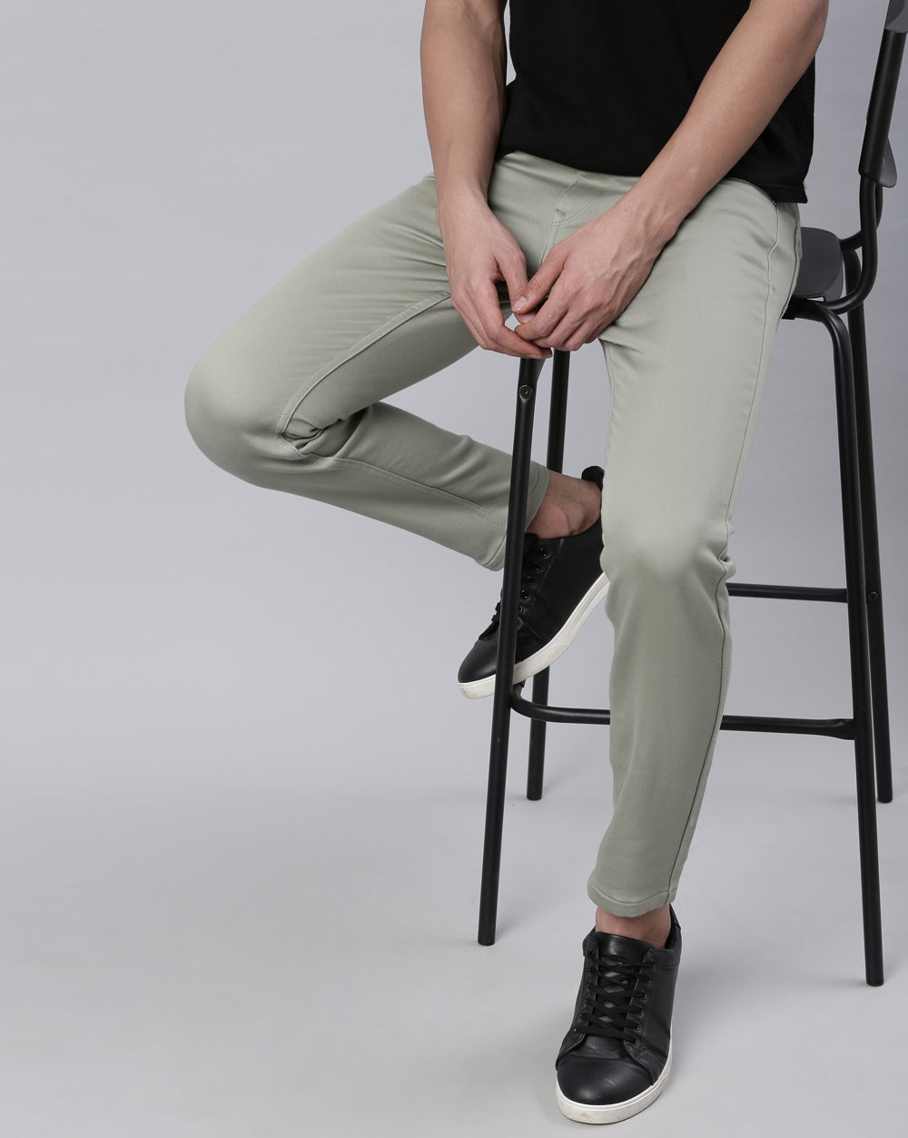 Pistachio Green Colored Denim