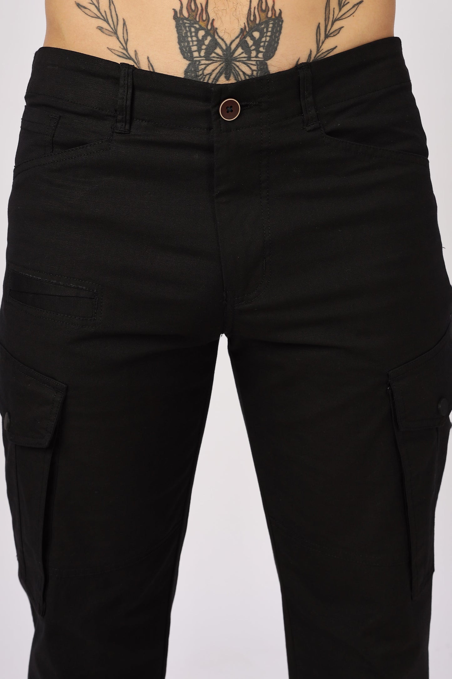 Men Ribstop Heavy duty Cargo-Black