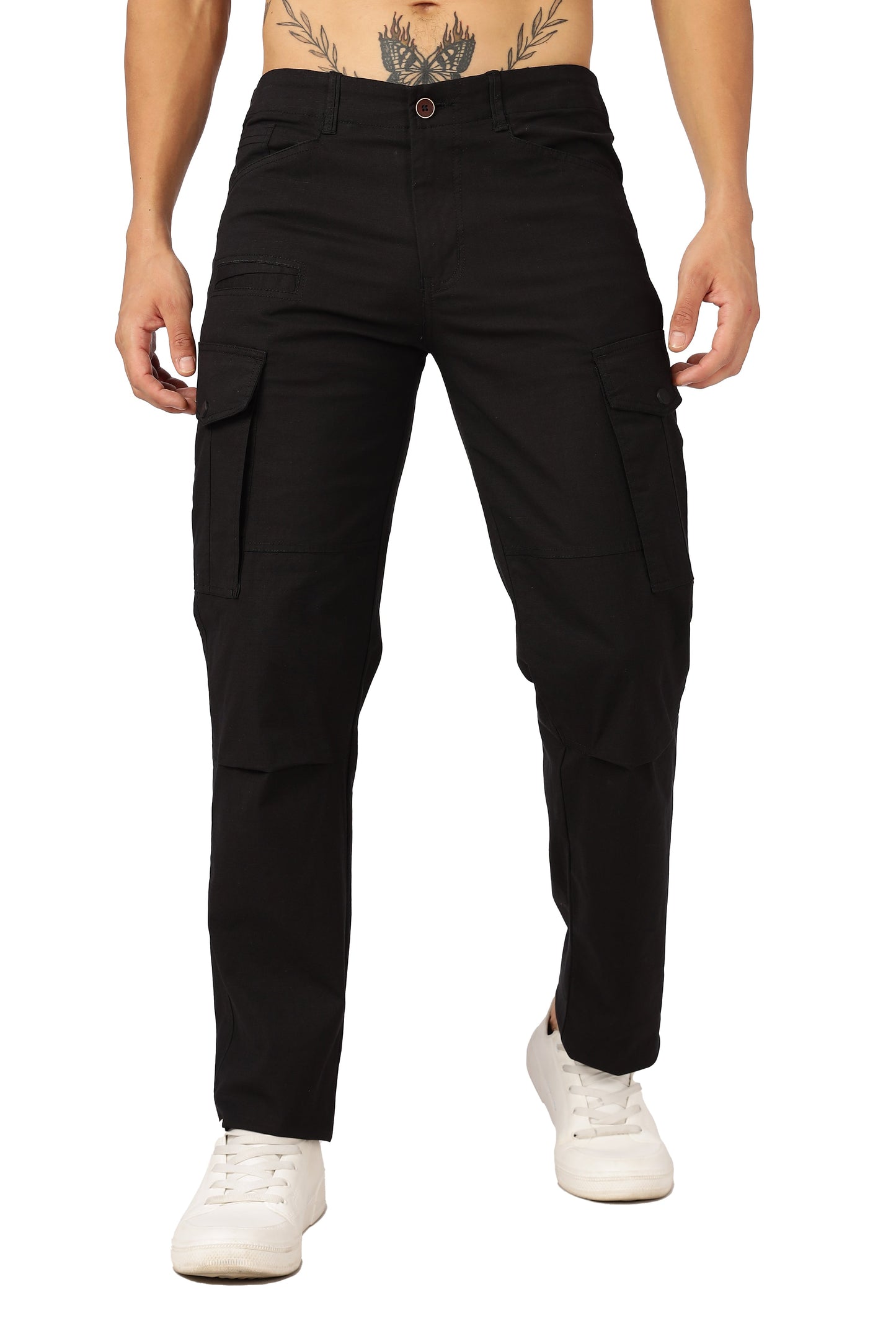 Men Ribstop Heavy duty Cargo-Black