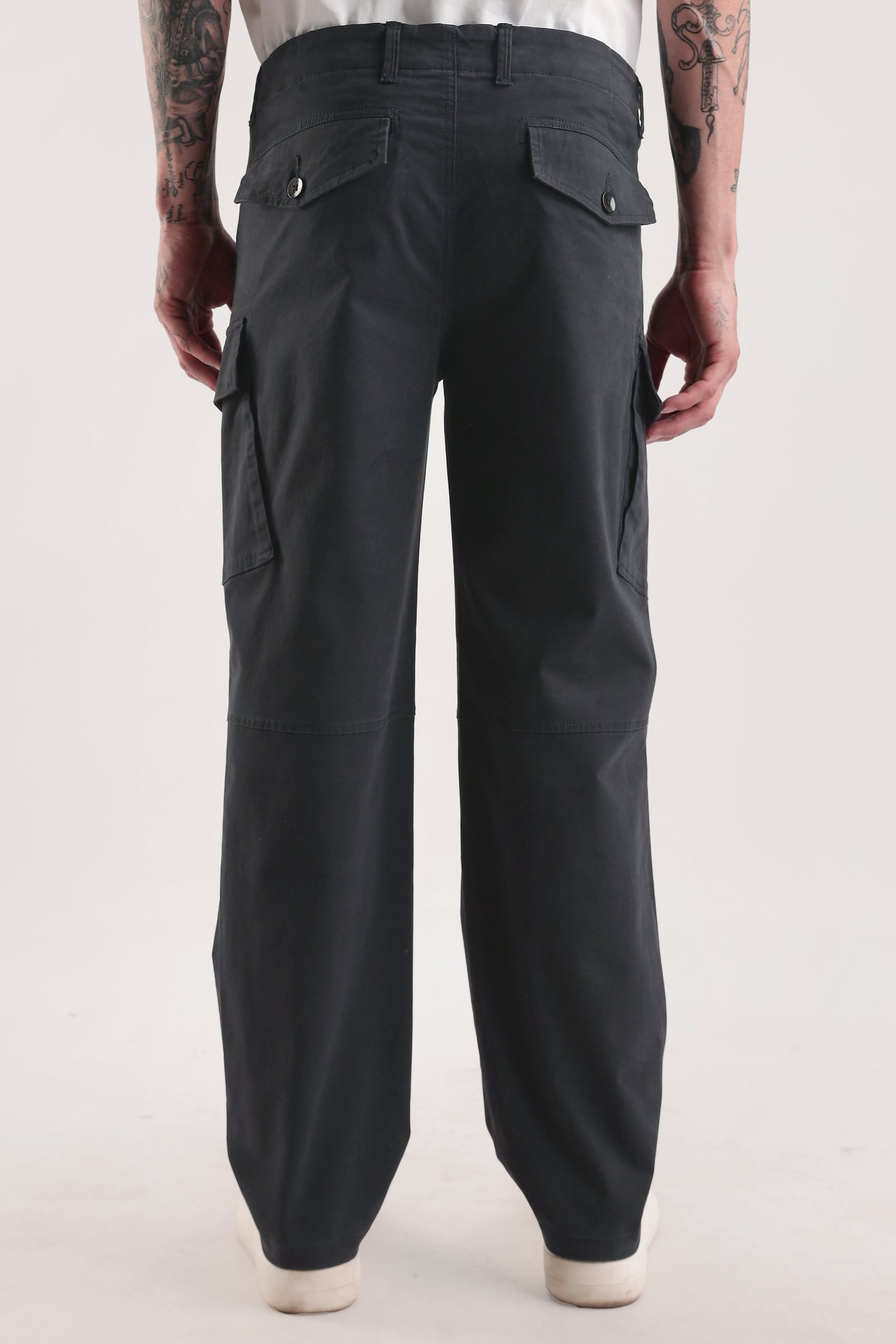 Men Heavy Twill Cargo-Navy