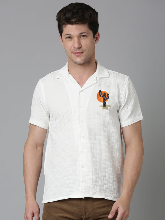Men Cactus shirt - White