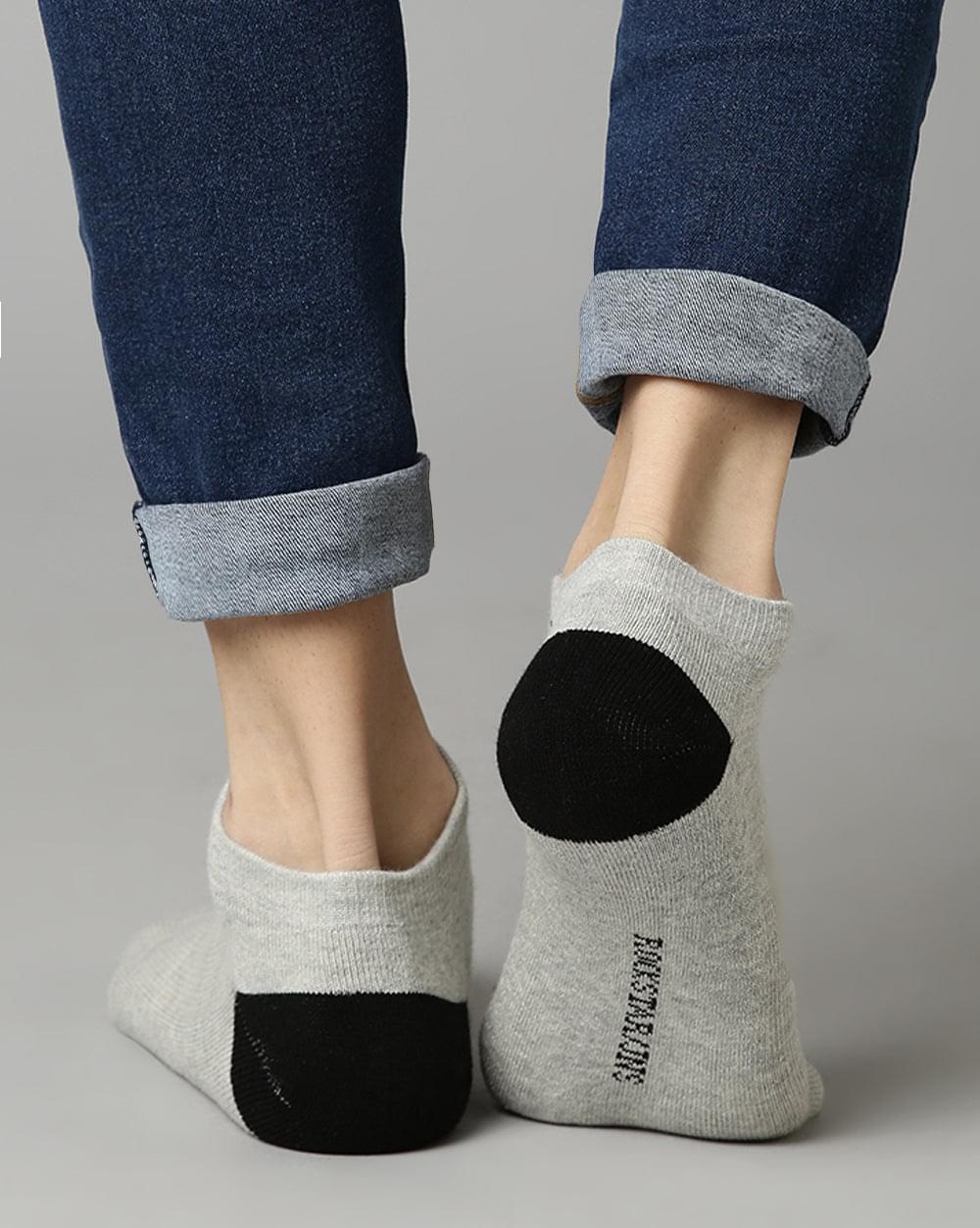 Ankle Socks - White/Light Grey