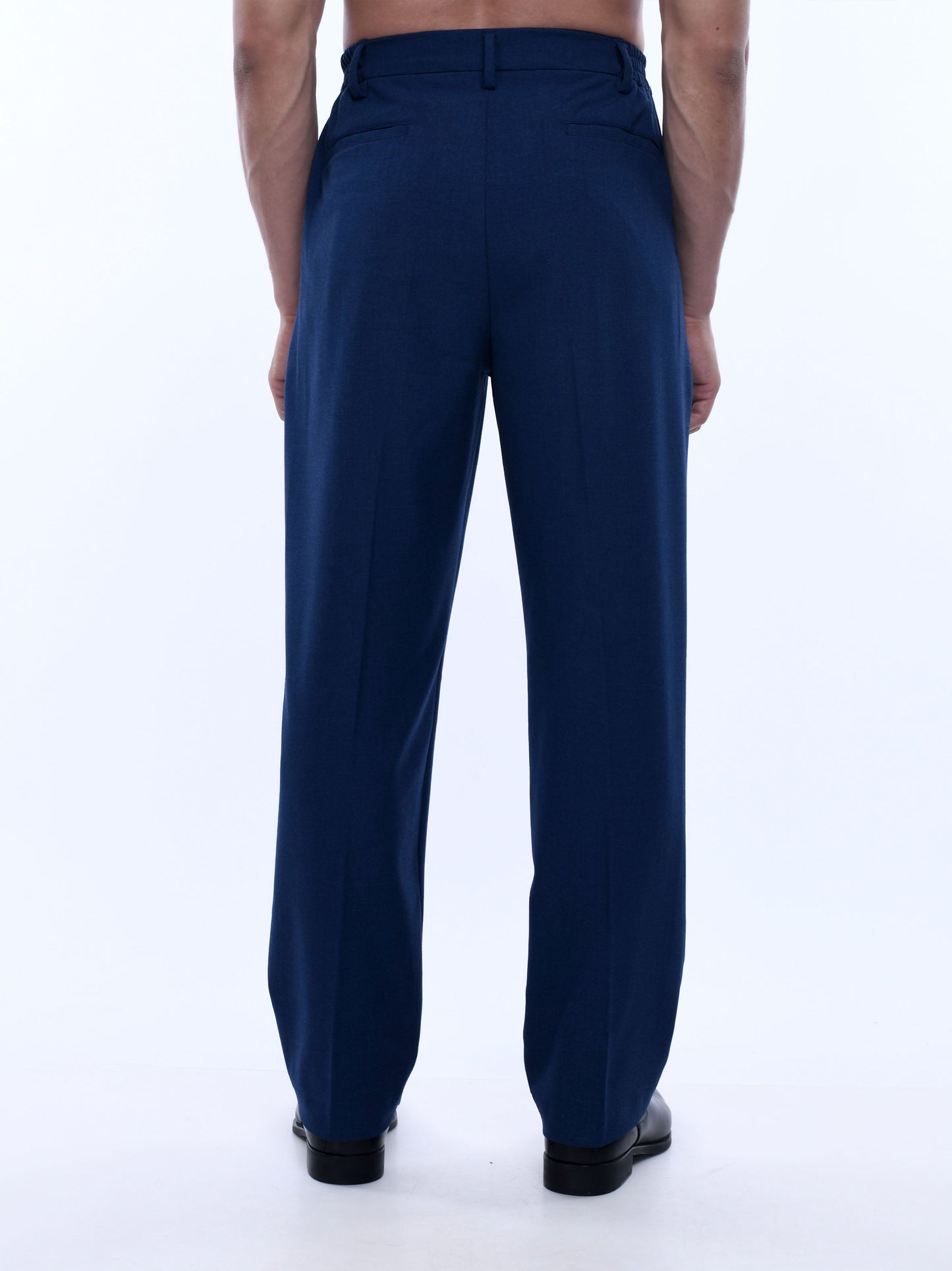 Soft Handle Relaxed Navy Trousers