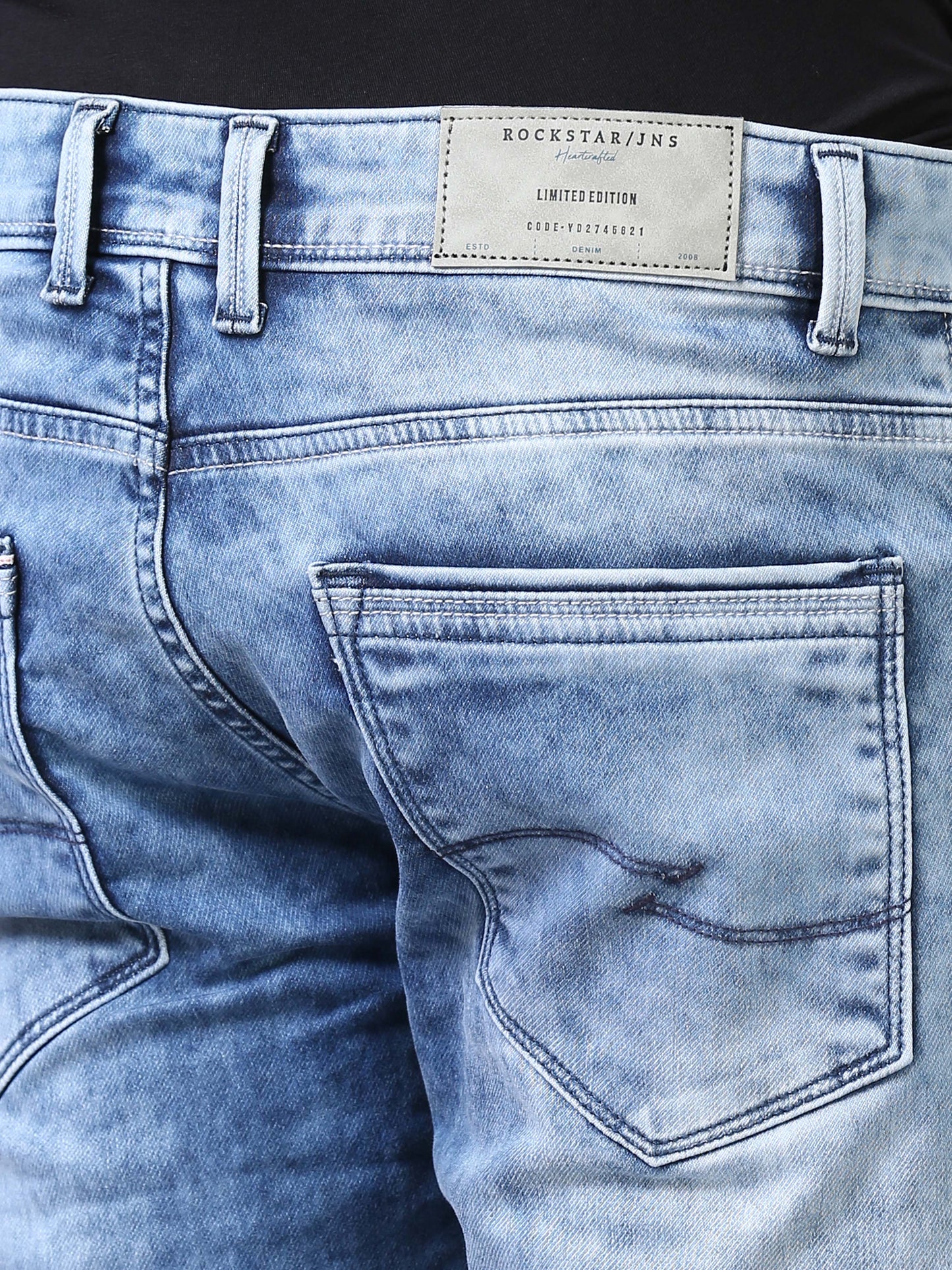 Ankle Fit Jeans - Acidwash Blue