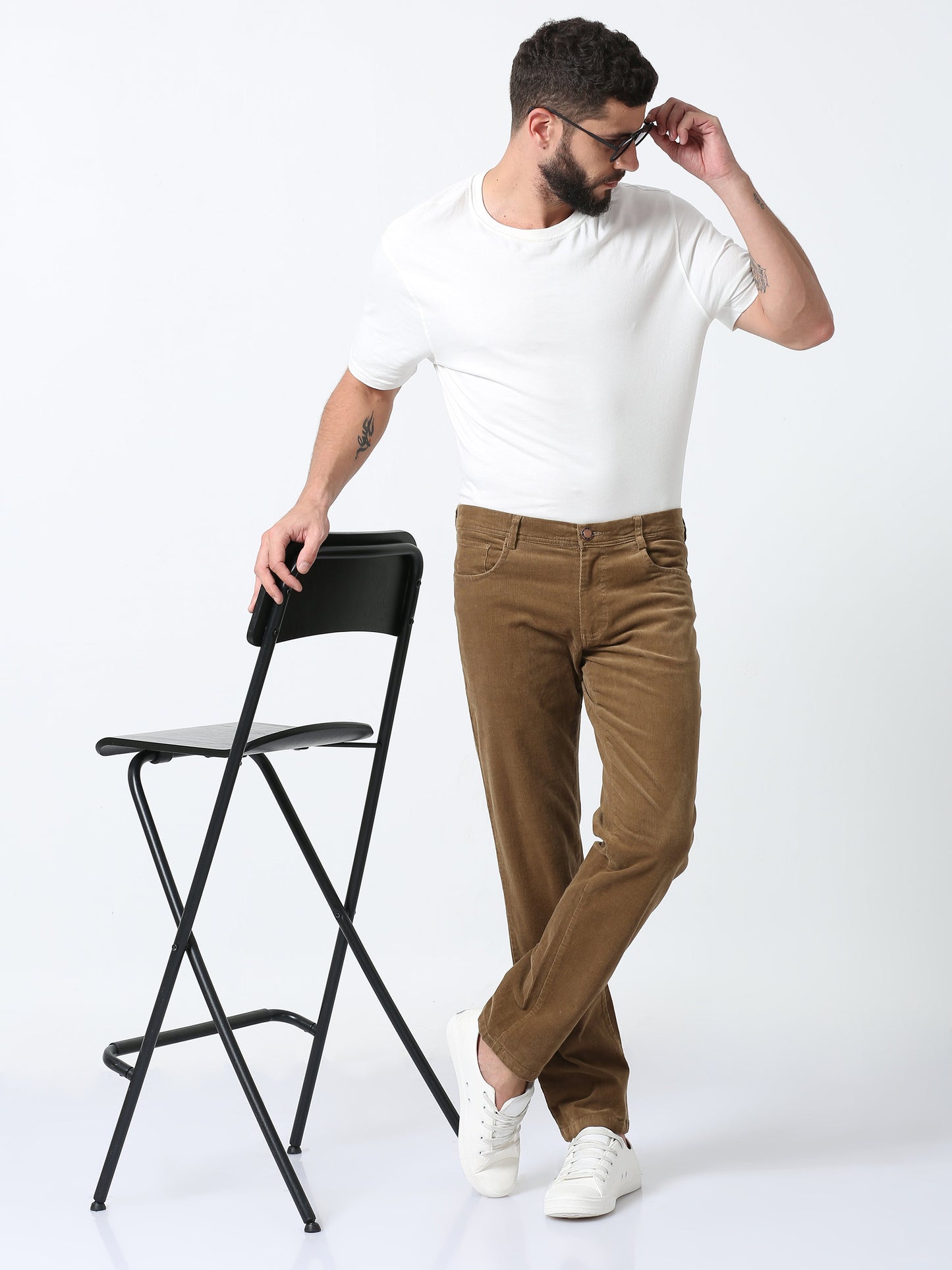 Trendy Khaki Corduroy Pants Mens