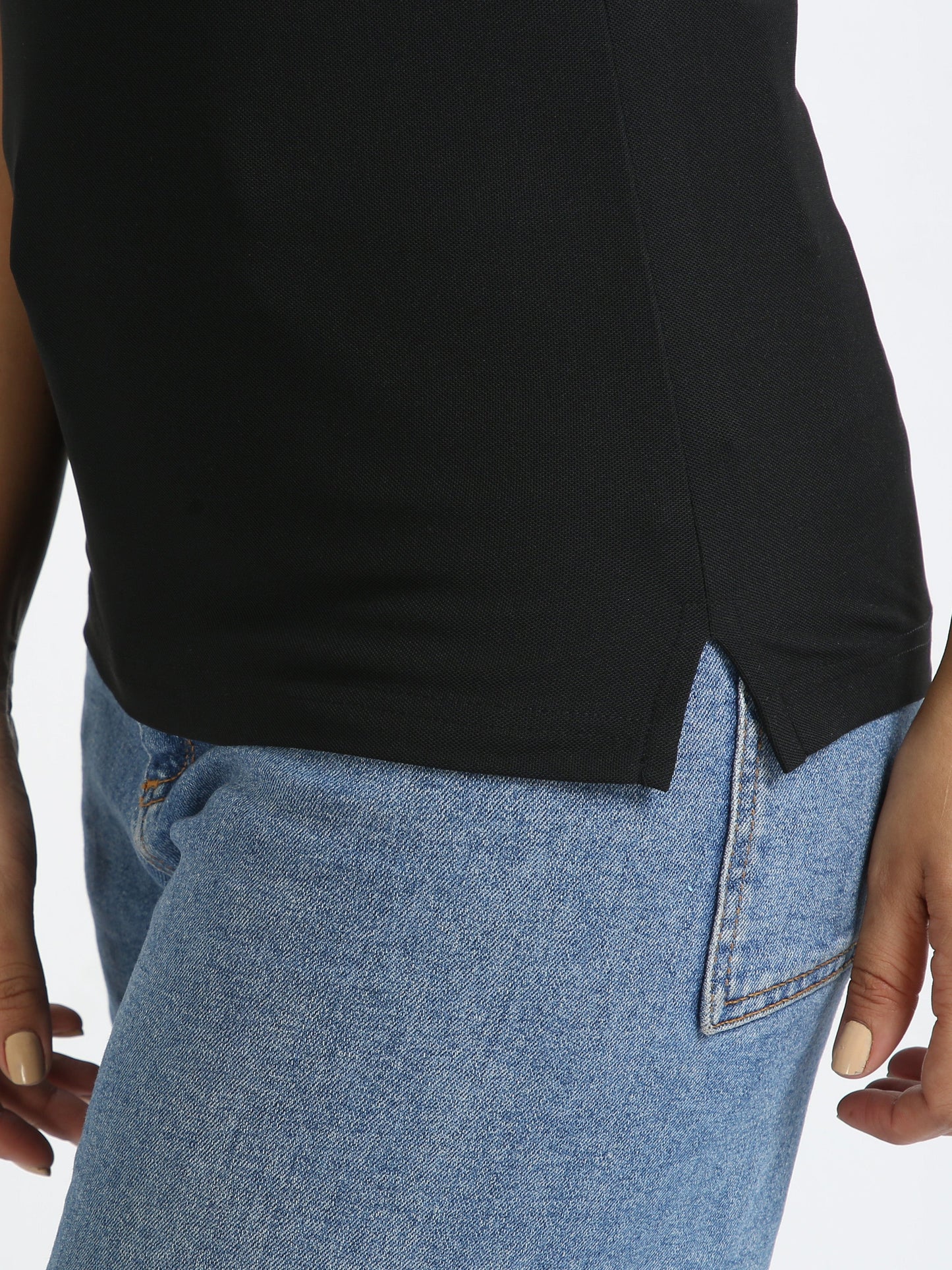 Black Women's Polo T-shirt