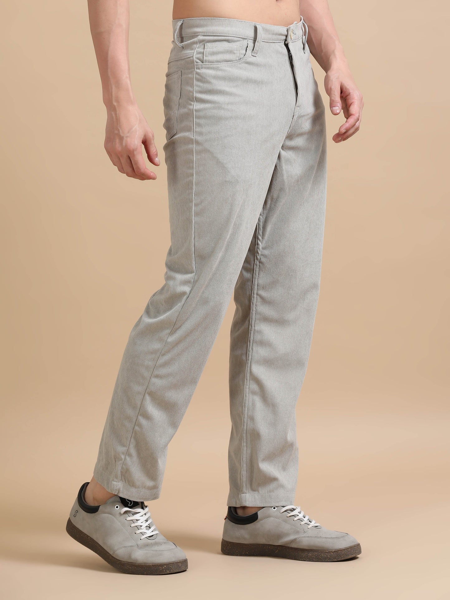 Light Grey Corduroy Trousers