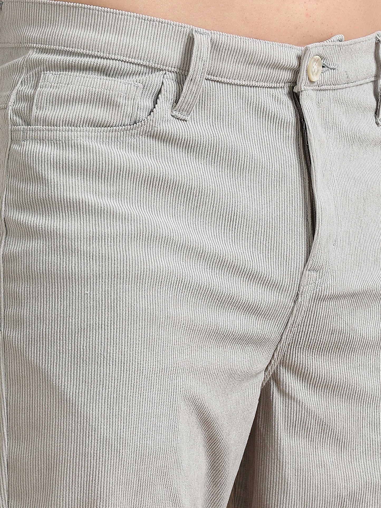 Light Grey Corduroy Trousers