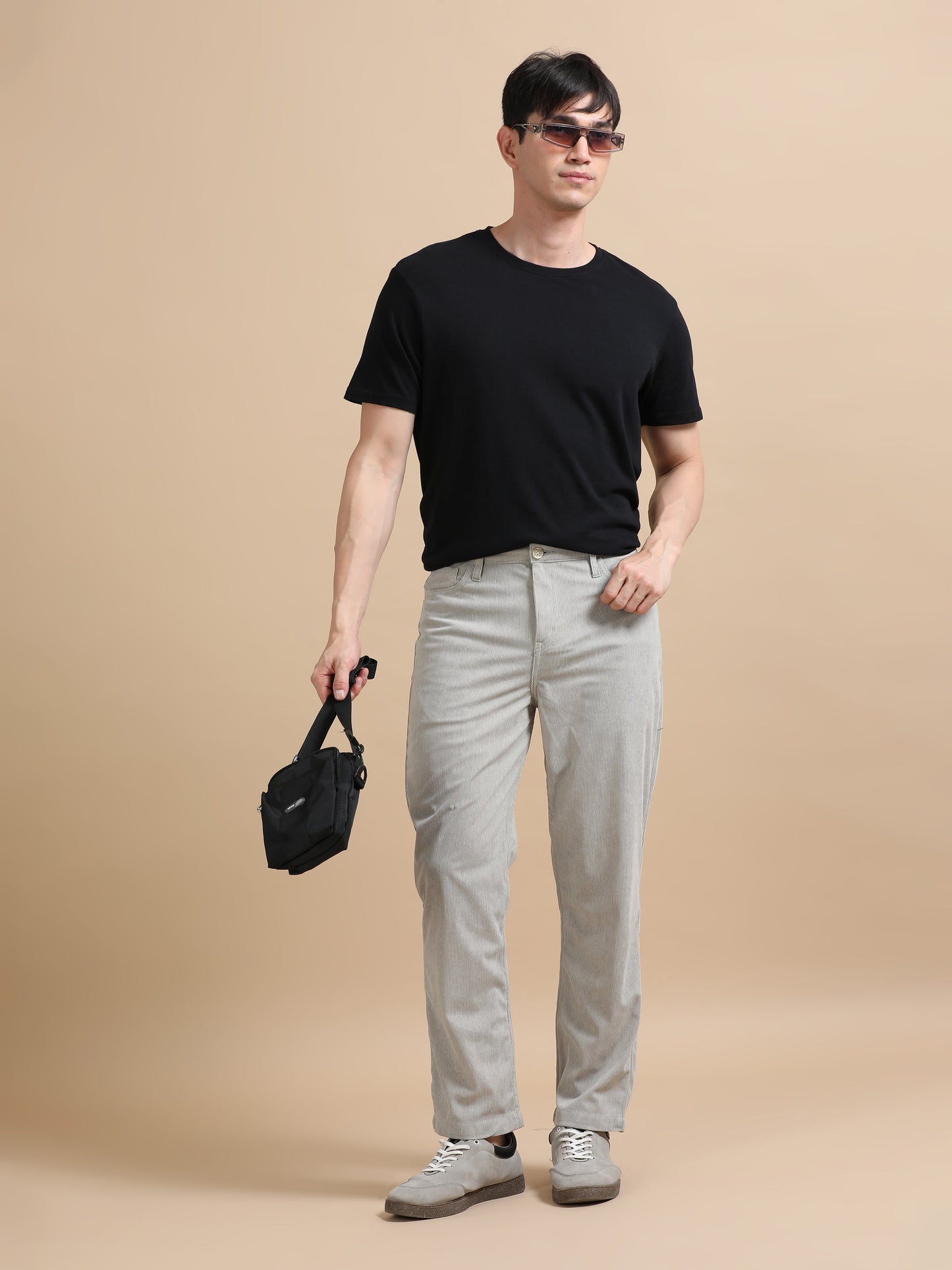 Light Grey Corduroy Trousers