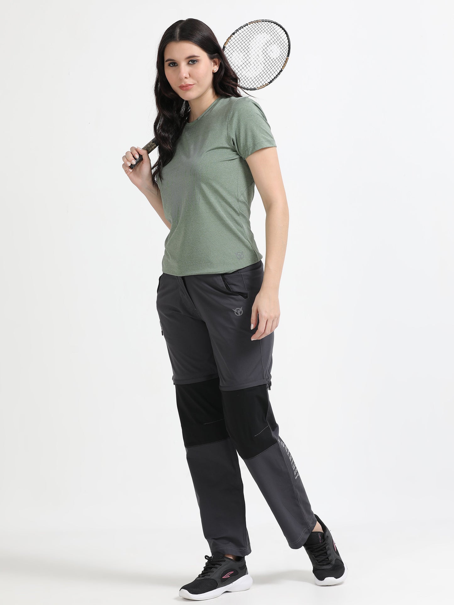 Grey Detachable “Convertible” Camper Pants
for Women