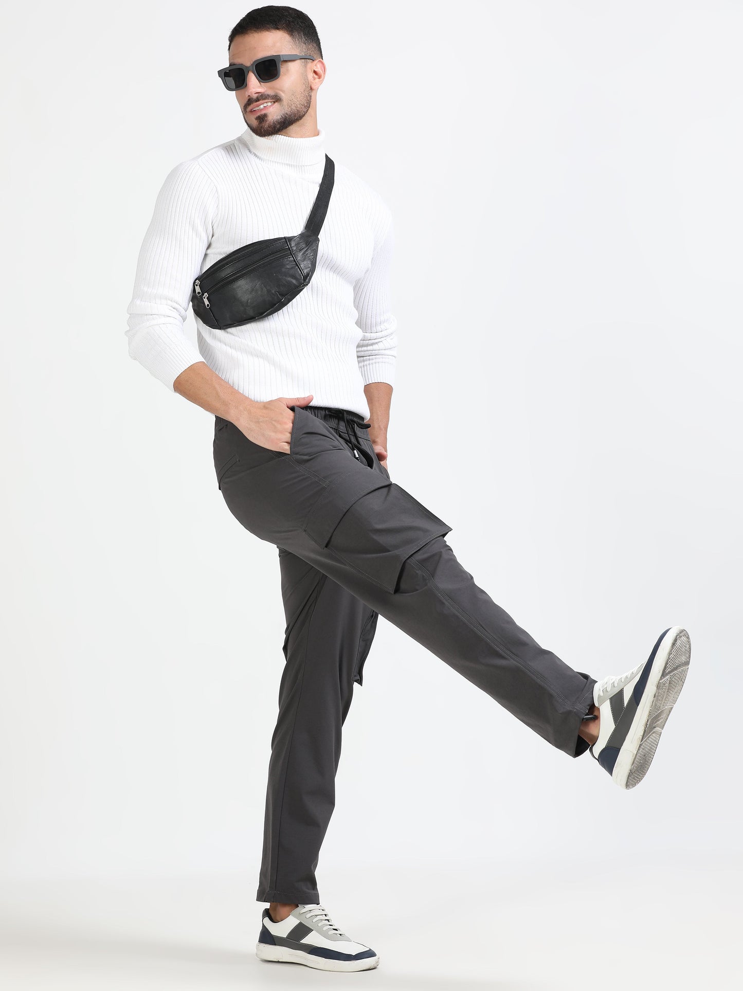 Men Parachute Cargo-Dk Grey