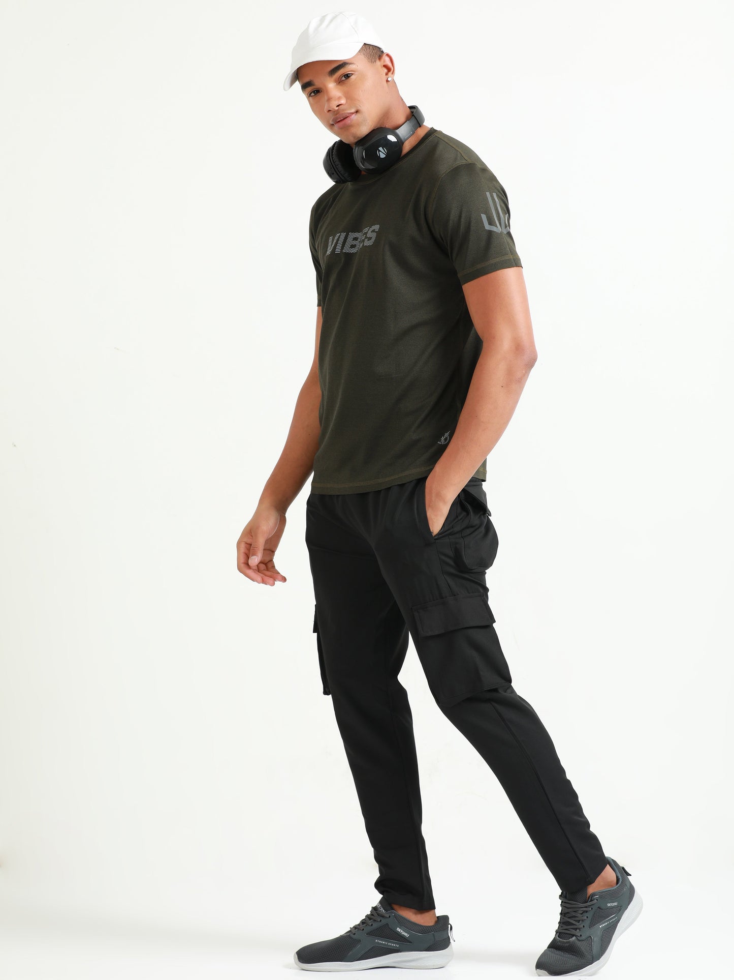 Active Crew neck printed reversable performance Tee