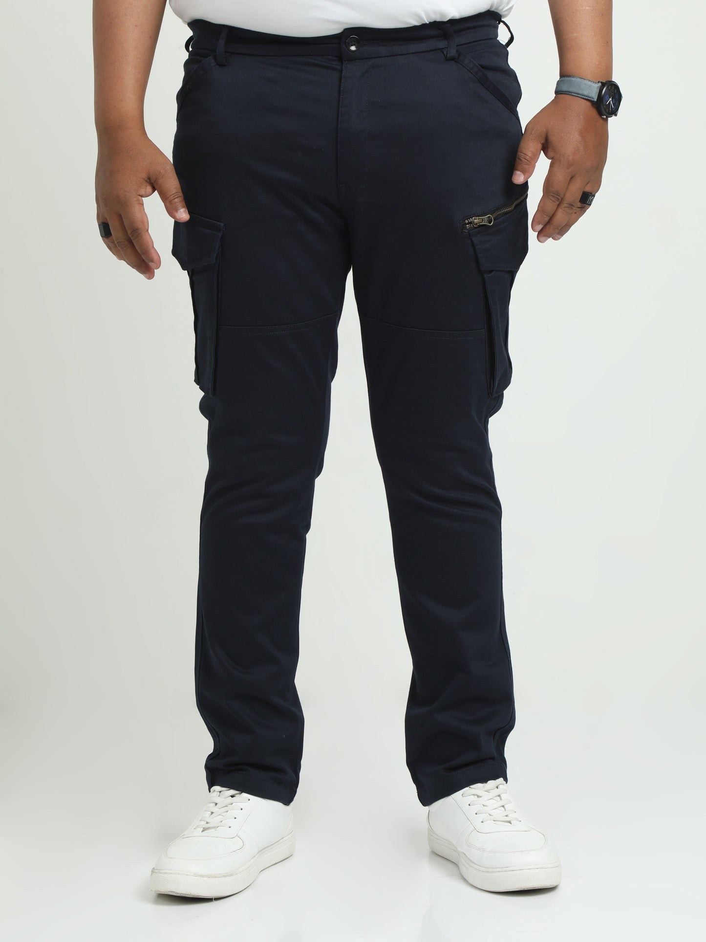 Men Plus Vintage Utility Cargo-Navy