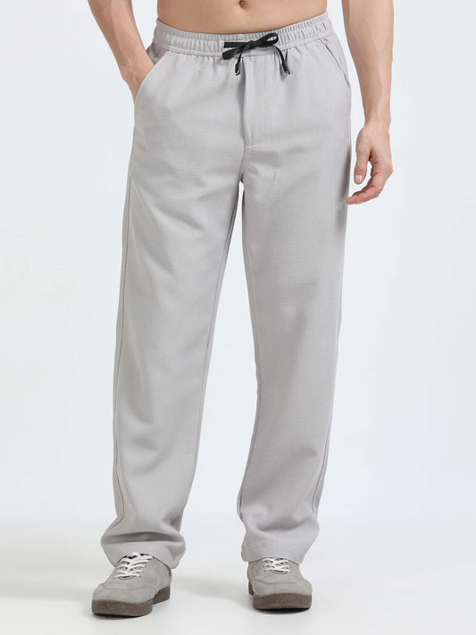 Men Lazy Linen Traveler Trouser-Stone