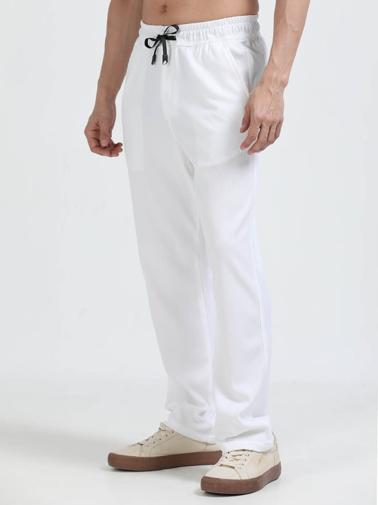 Men Popcorn Traveller Trouser-White