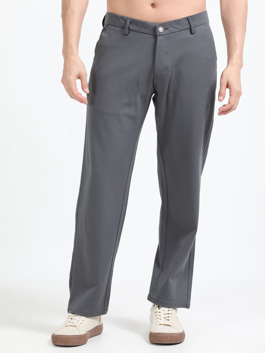 Men Tencil Leisure Trousers-Dk Grey