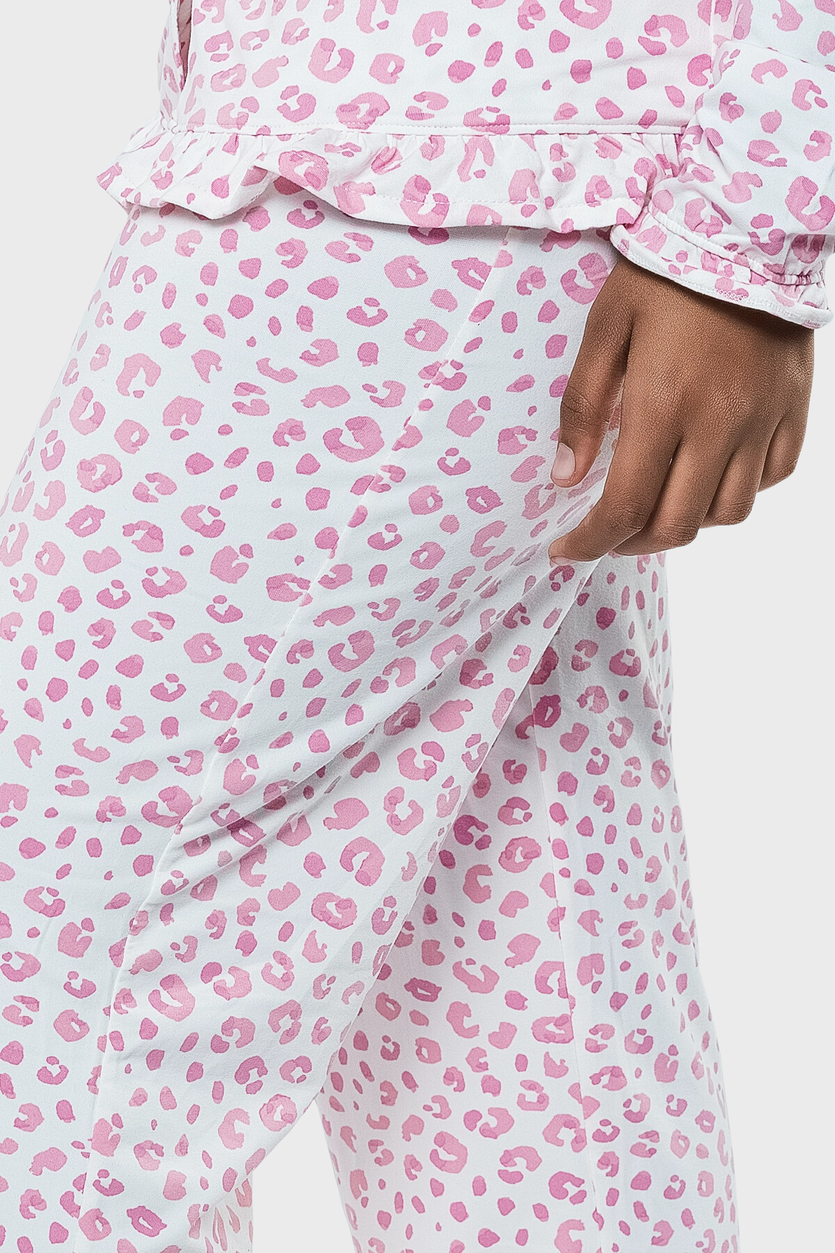Snowlux :yummy Pj Set- Full Open Top-full Length Pants -frilled Hem