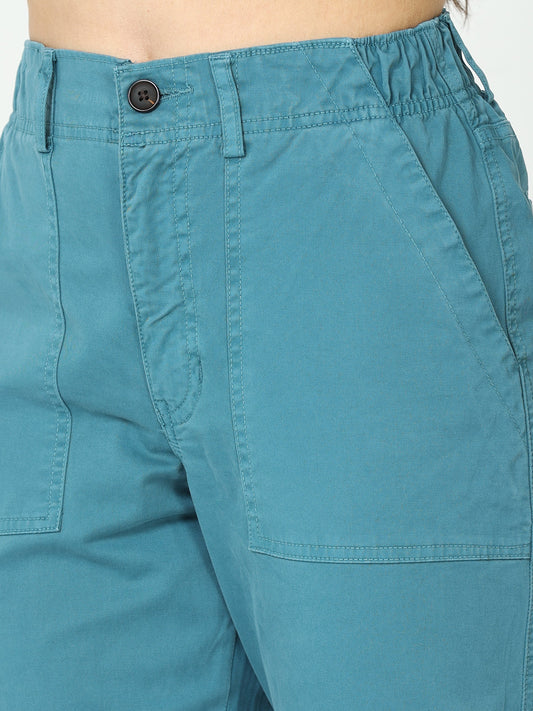 Women Vintage Mint Jogger Pants