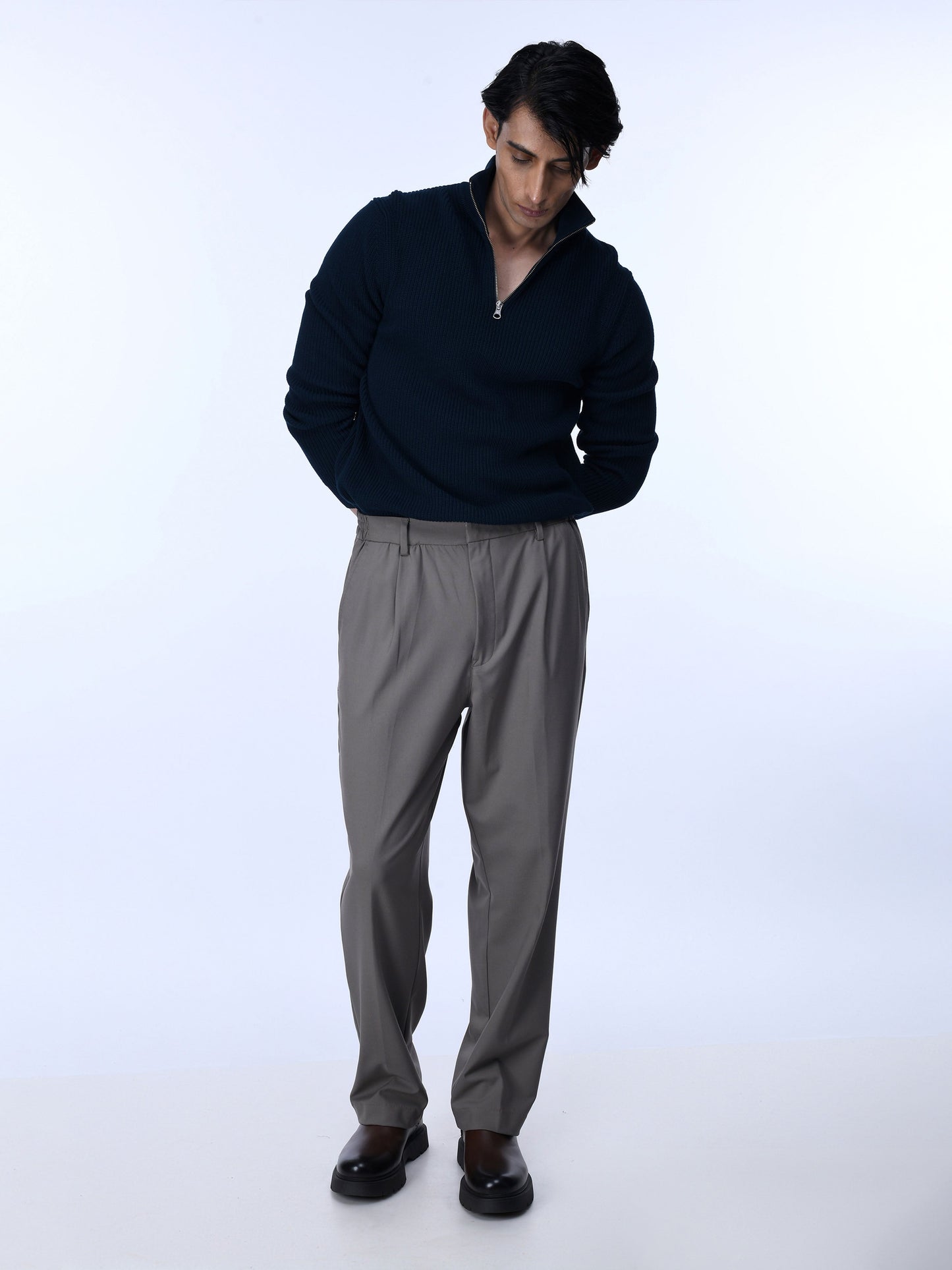 Soft Miracle Beige Relaxed Trousers