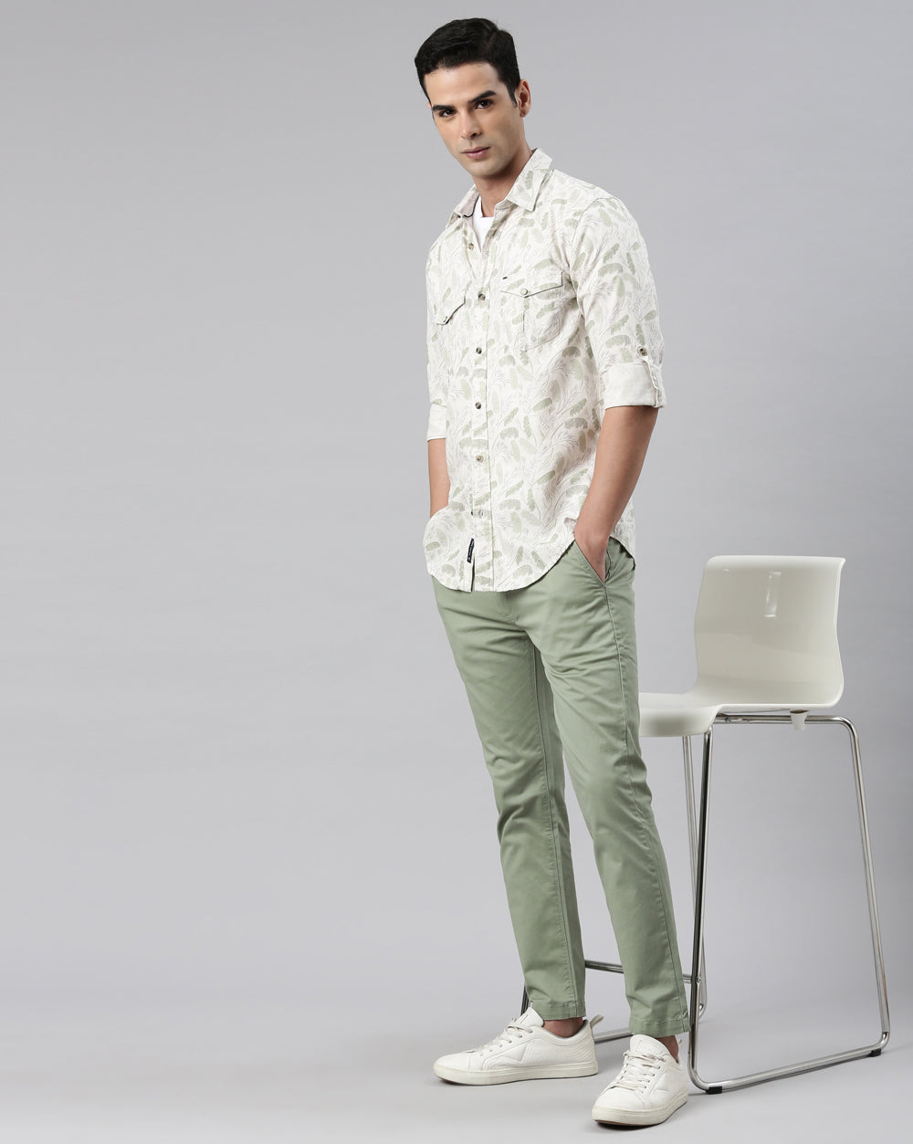 Green Printed Shirt