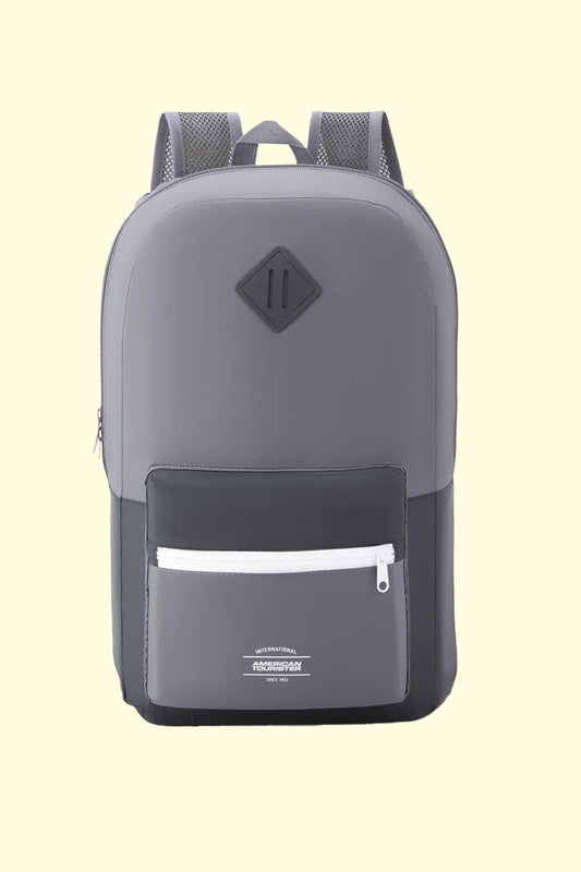 Stylish American Tourister Foldable Best Backpack Grey
