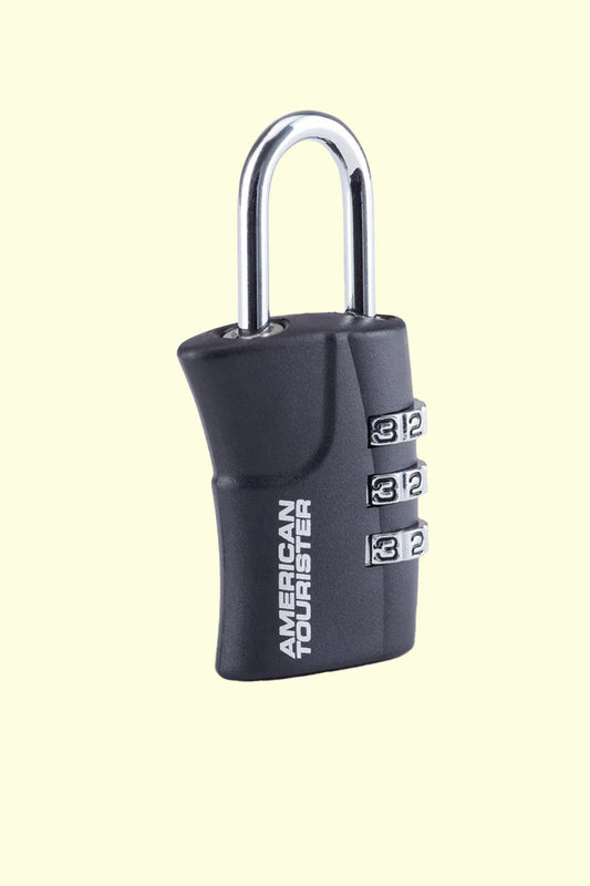 Black Trendy American Tourister 3-Dial Combi Lock