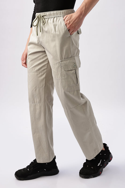 Men Relaxed Fit Air Cargo-Stone