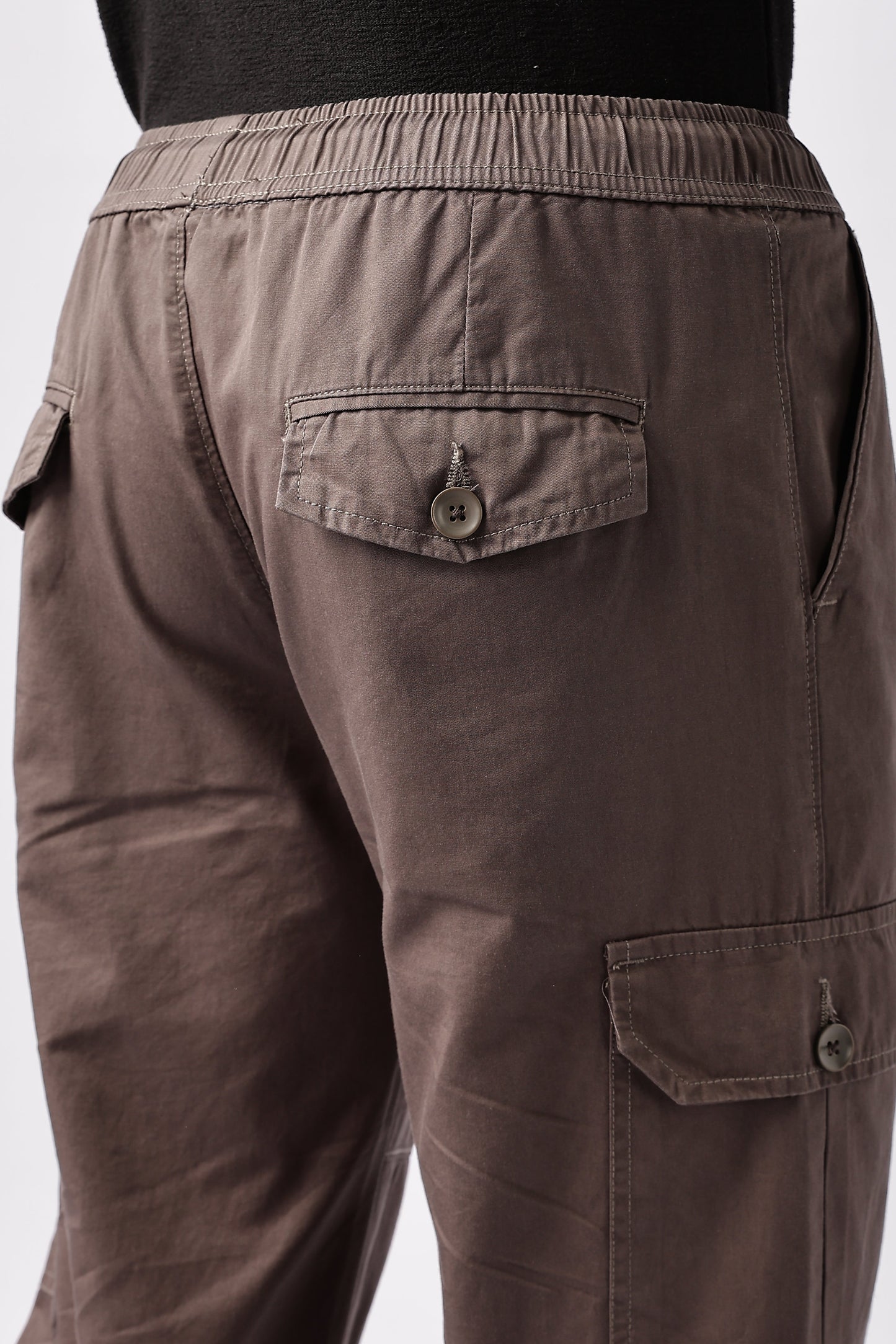 Men Relaxed Fit Air Cargo-Grey