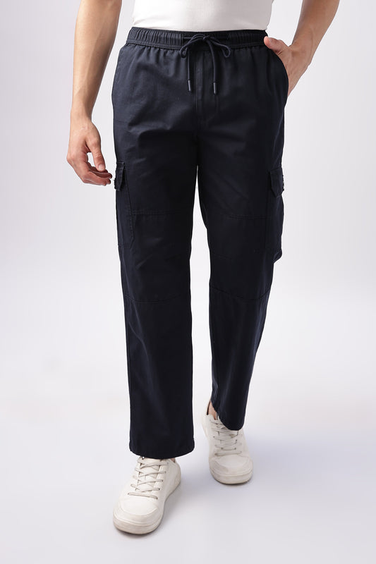 Men Relaxed Fit Air Cargo-Navy
