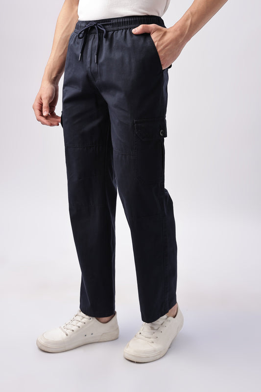 Men Relaxed Fit Air Cargo-Navy