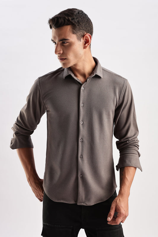 Men Honeycomb TXO Shirts-Grey