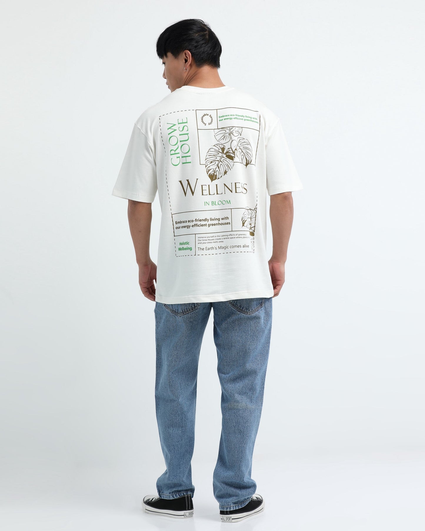 WELLNESS IN BLOOM OFF WHITE TEE - Relaxed Fit
