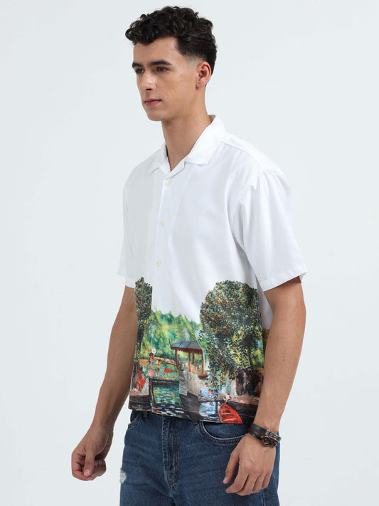 Men Countryside Oversized Shirts-Country Side