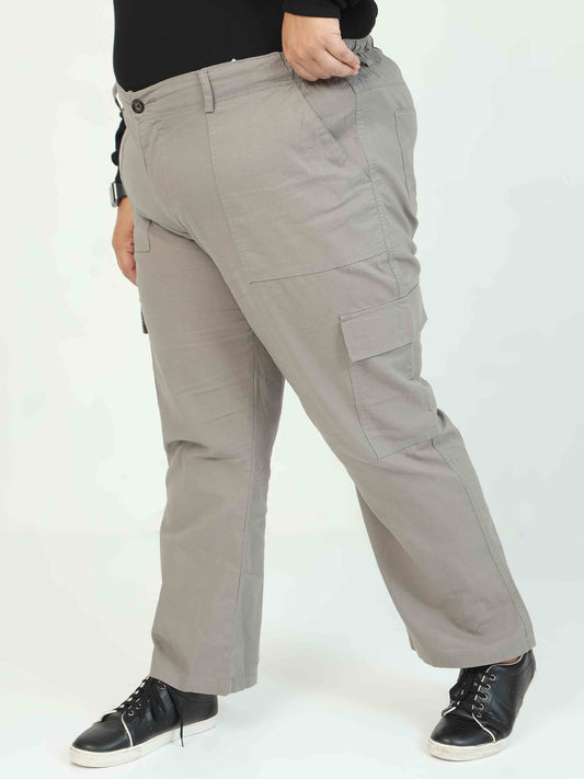 Women's Curve Cargos-Khakhi