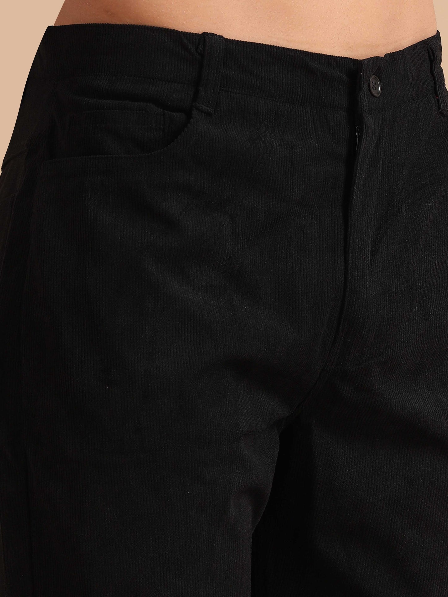 Black Corduroy Trousers
