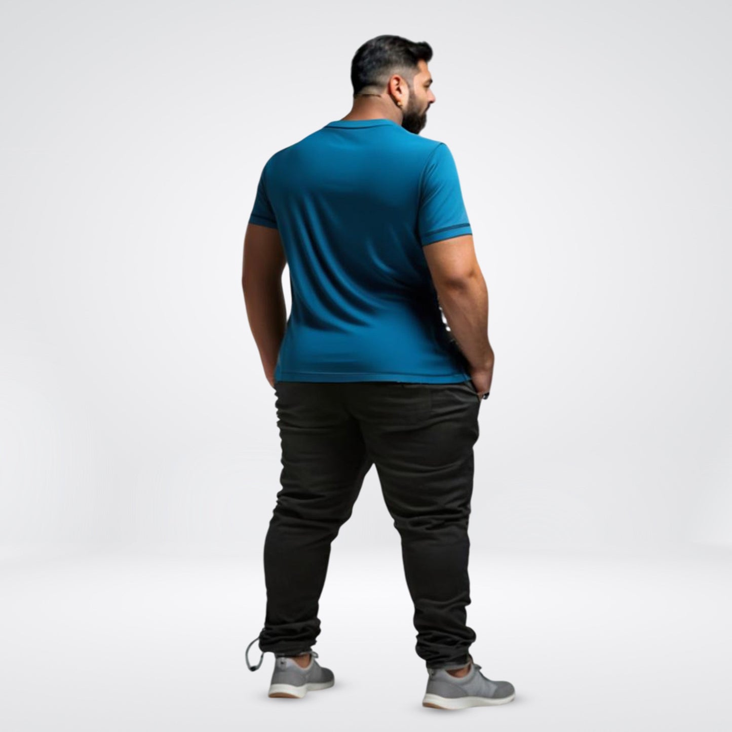 Active Crew neck chest printed reversable performance Tee -Plus Size