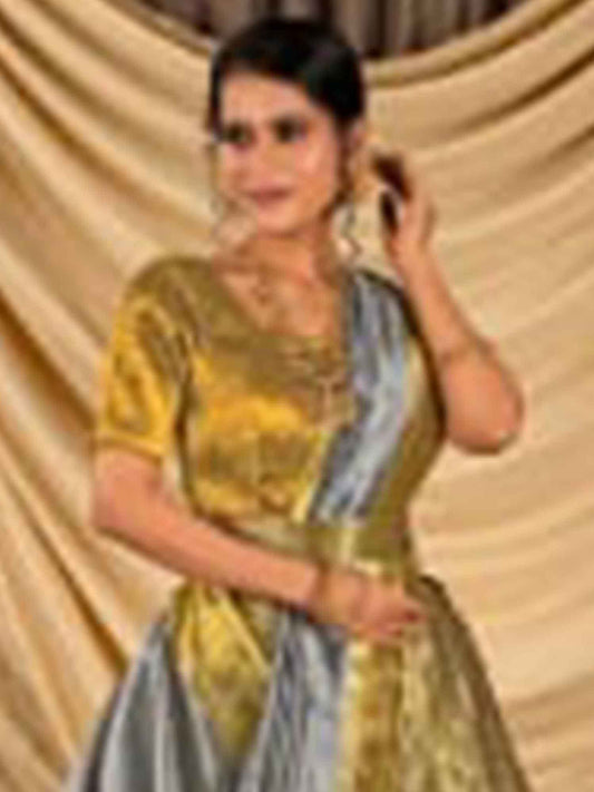 Best Womens Lehenga Tissue L-Gold