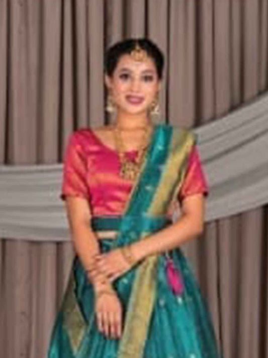 Rama Rani Tissue Silk Lehenga Banaras Womens