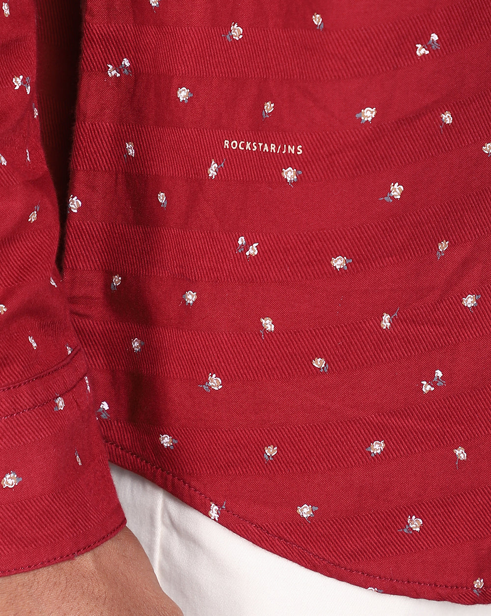 Printed Smart Casual Shirt-Red