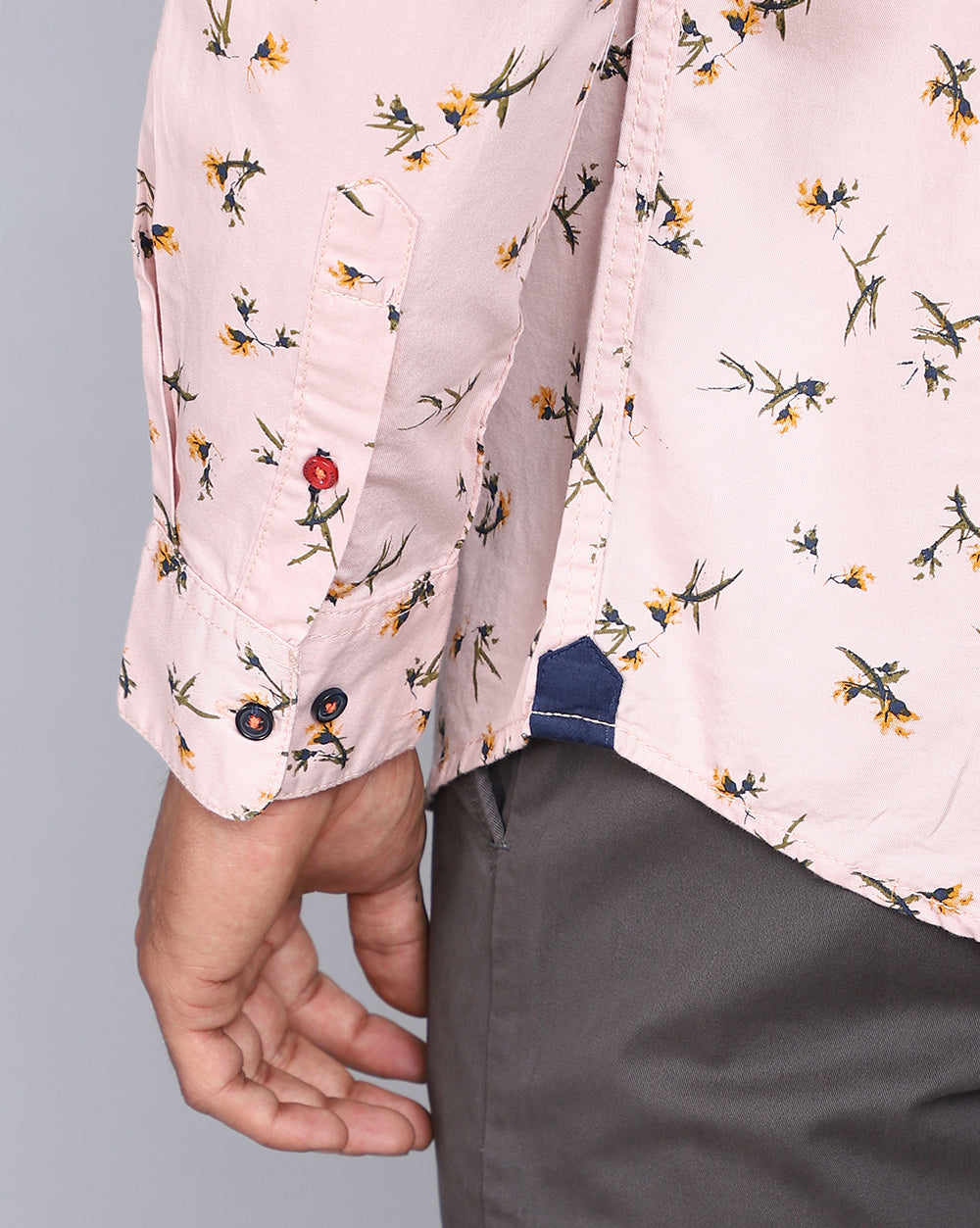 Printed Smart Casual Shirt-Onion