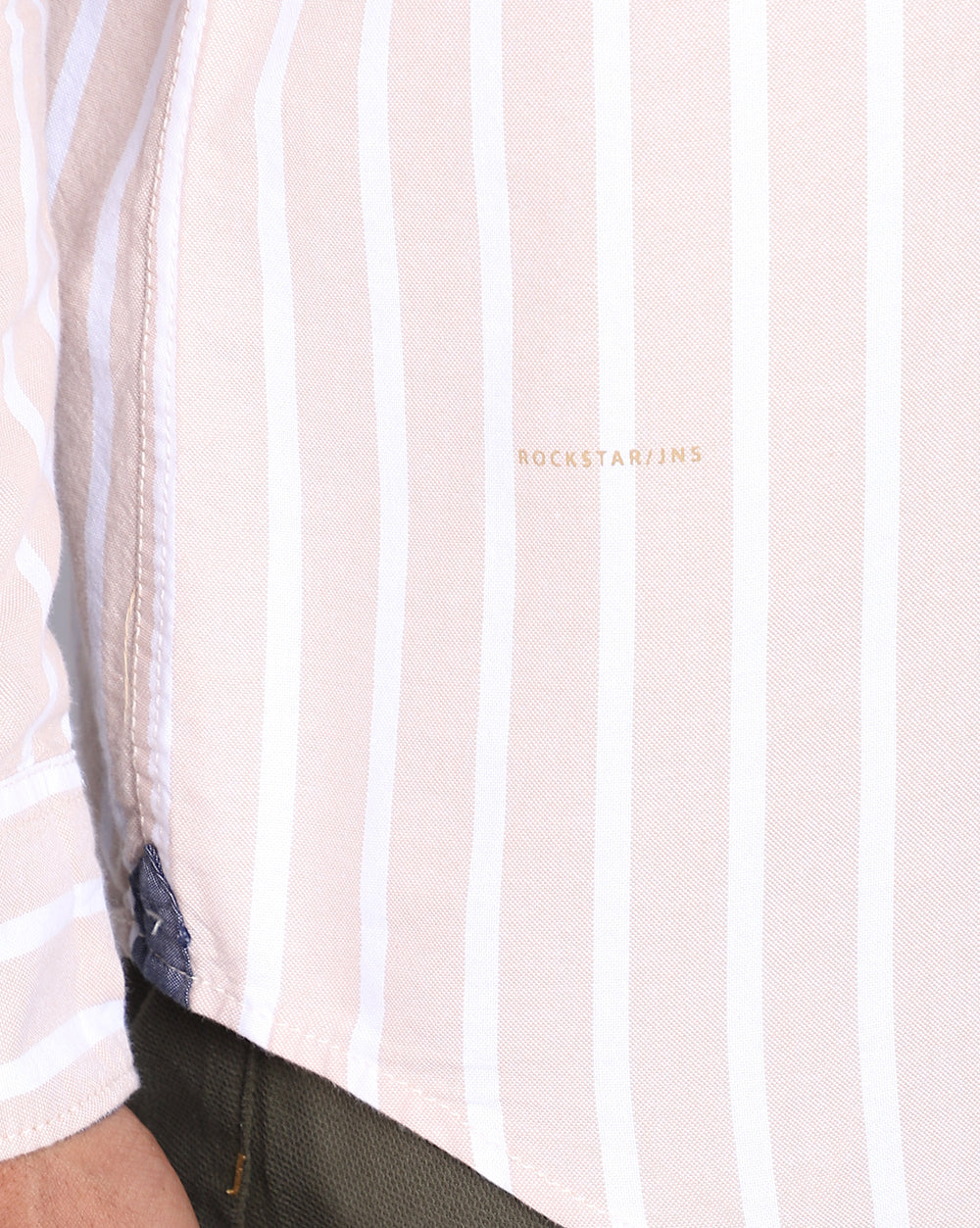 Smart Casual Striped Shirt-Beige