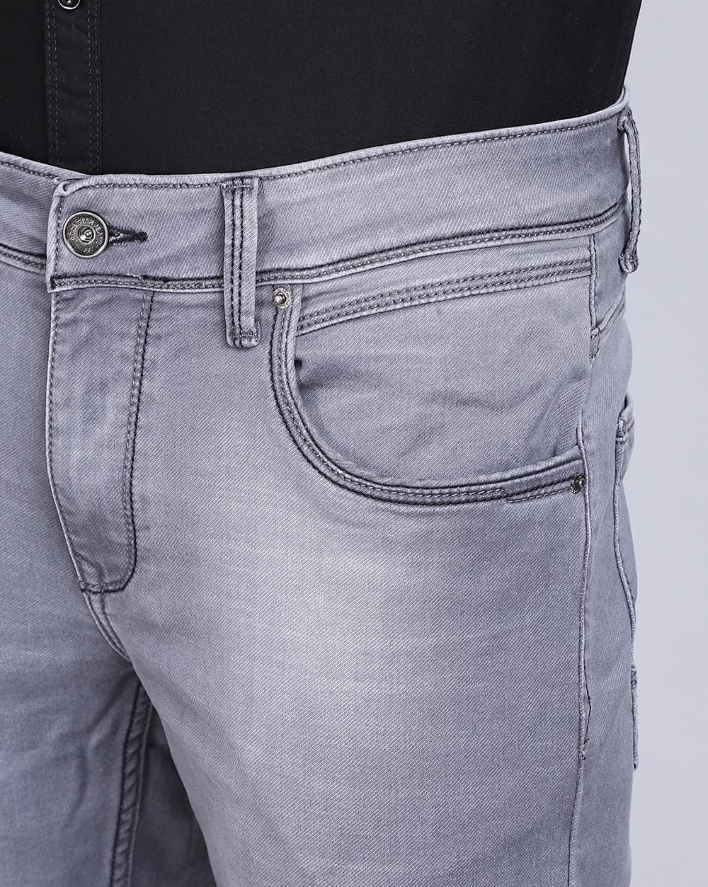 Ankle Fit Jeans-Mid Grey