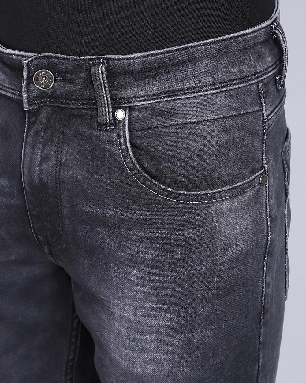 Ankle Fit Jeans-Carbon Black