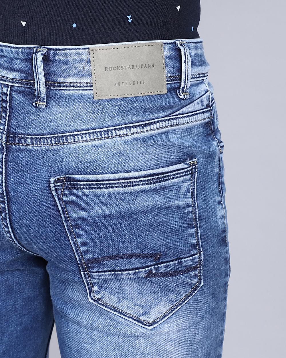 Ankle Fit Jeans-Faded Mid Blue