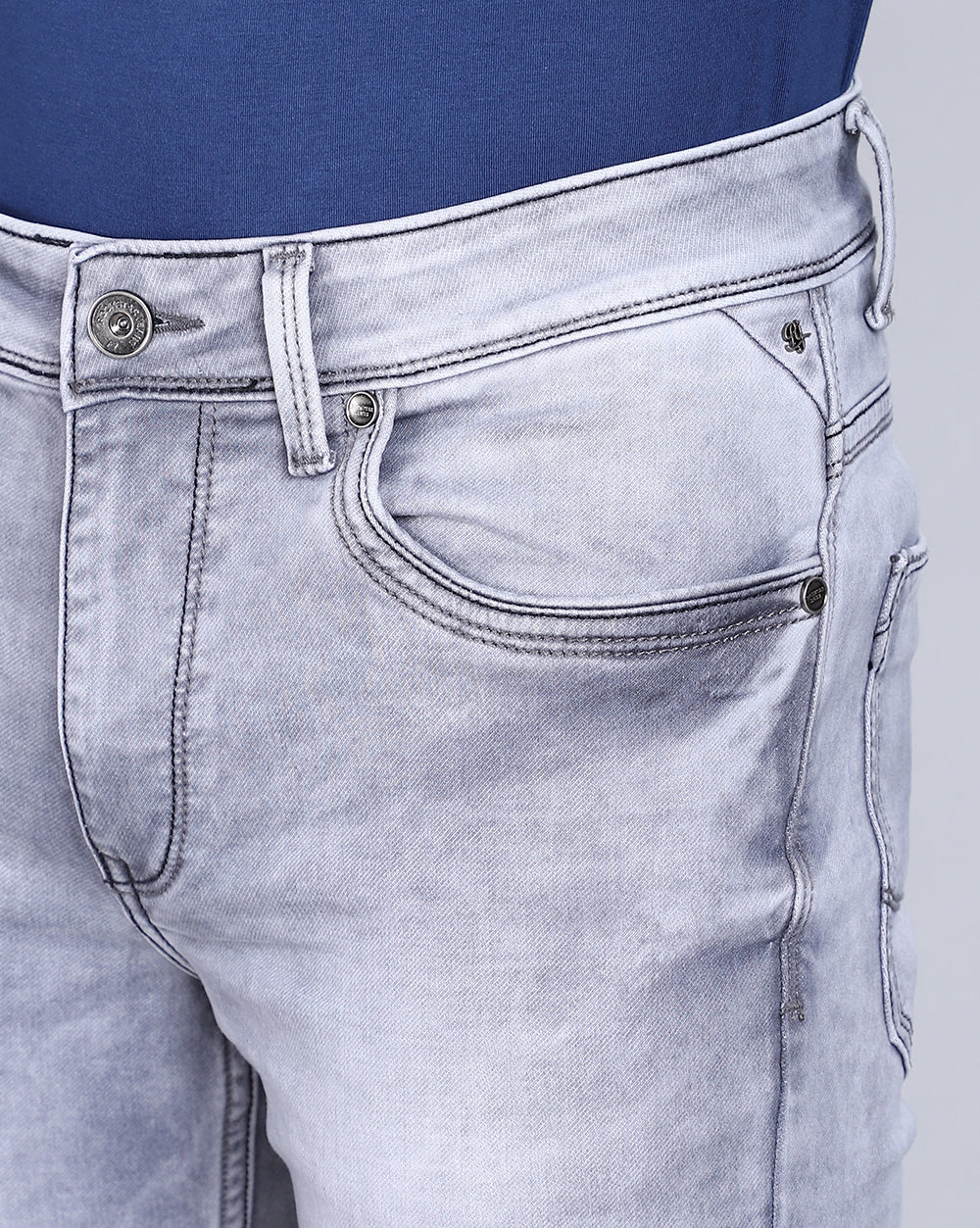 Slim Fit Jeans-Washed Ice Grey
