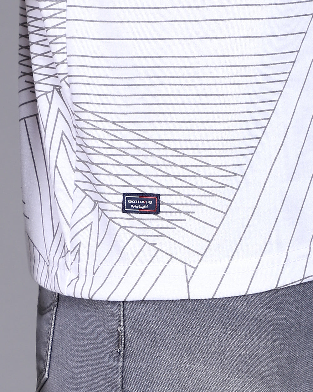 Crew Neck Aop T-Shirt-Black,White